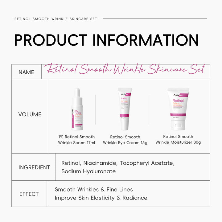 Quiyum Retinol Smooth Wrinkle Skincare Set